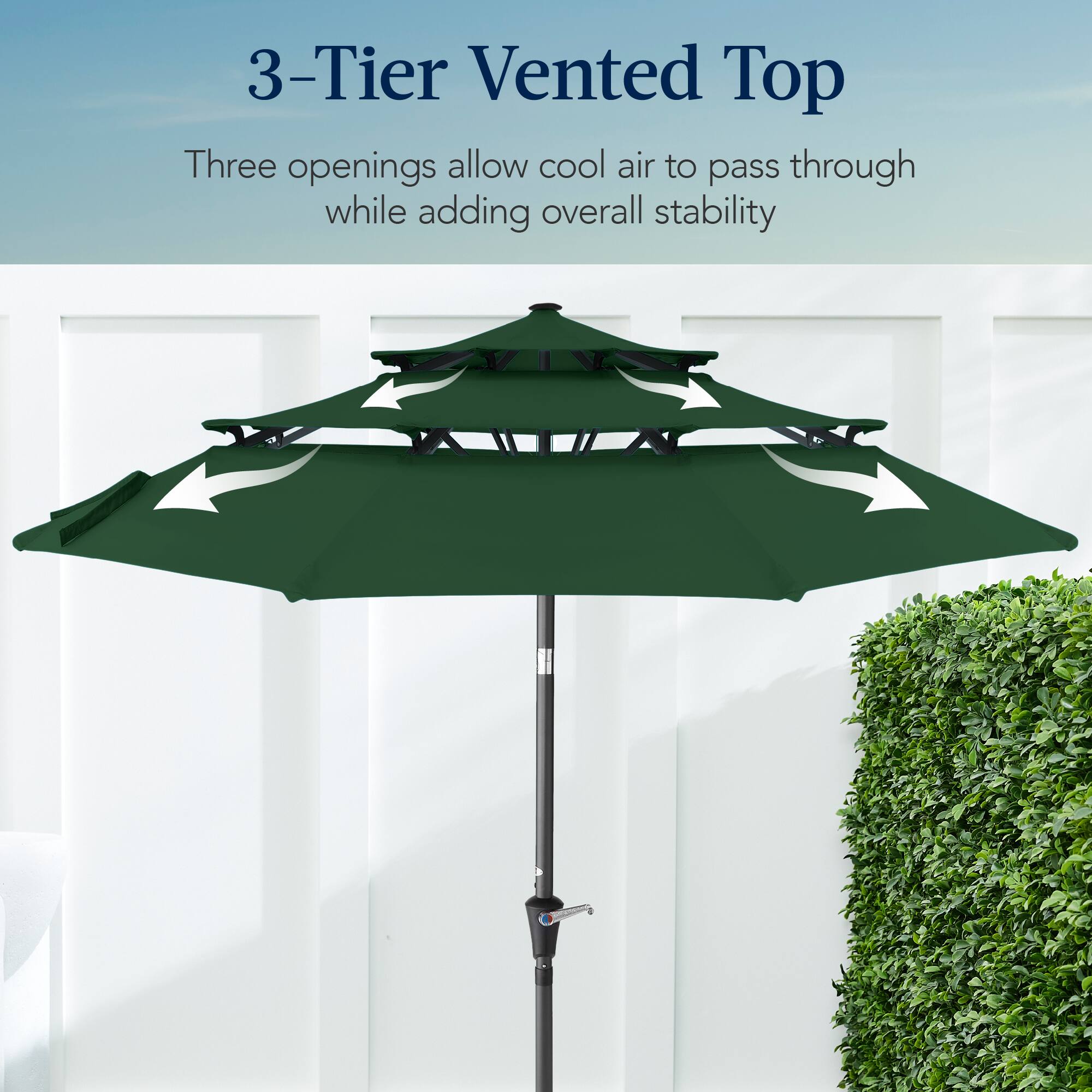3-Tier Vented Top

Three openings allow cool air to pass through while adding overall stability.