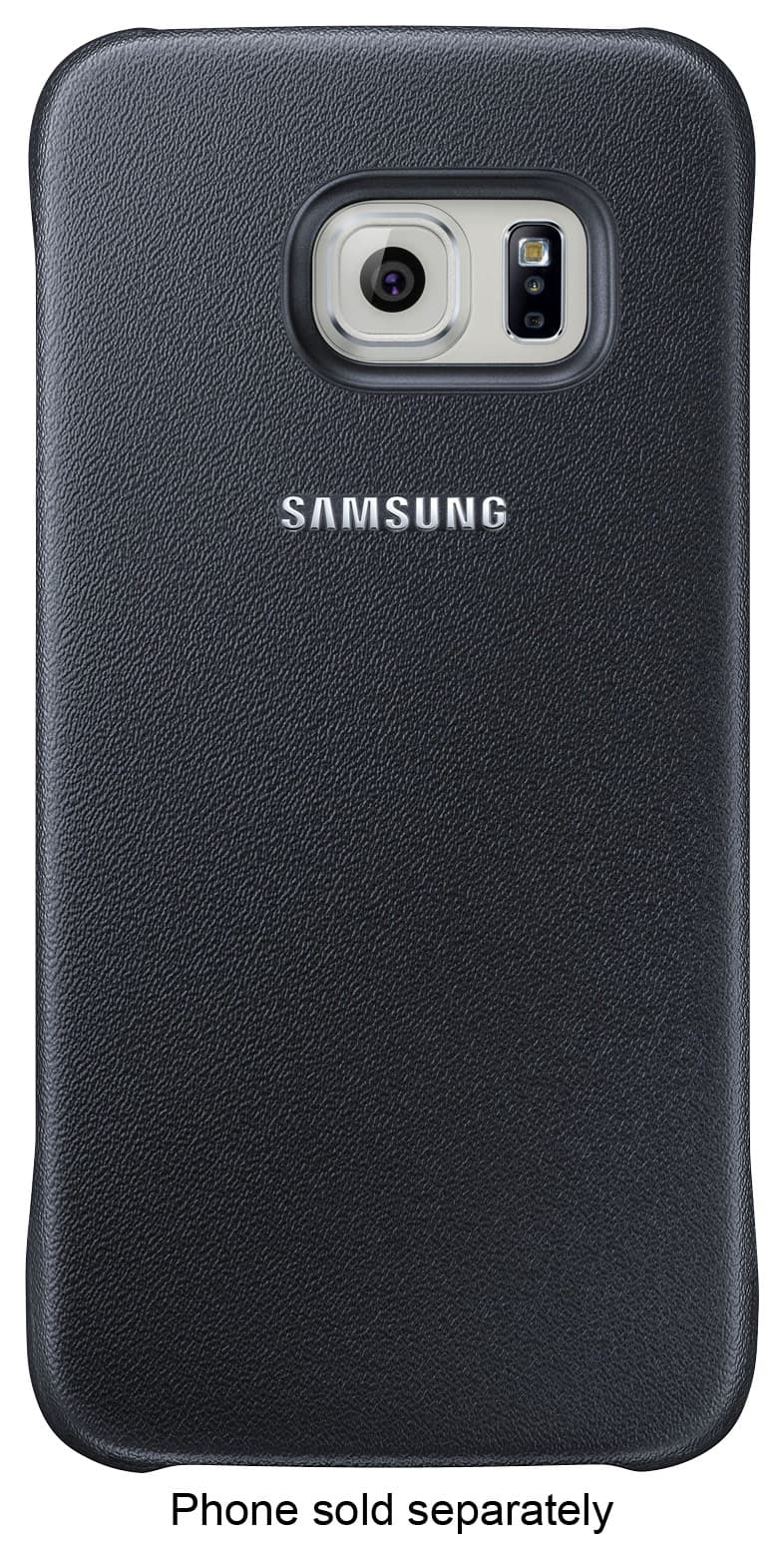 Front. Samsung - Protective Cover Case for Samsung Galaxy S6 Cell Phones - Black Sapphire.