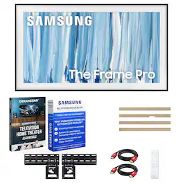 Bundle - Samsung - 75" The Frame Pro Neo QLED 4K TV (2026) w/ Modern Teak Customizable Bezel