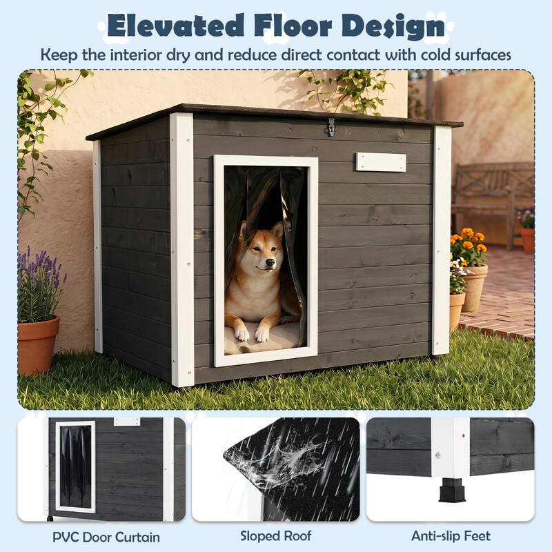 Elevated Floor Design  
Keep the interior dry and reduce direct contact with cold surfaces

PVC Door Curtain  
Sloped Roof  
Anti-slip Feet