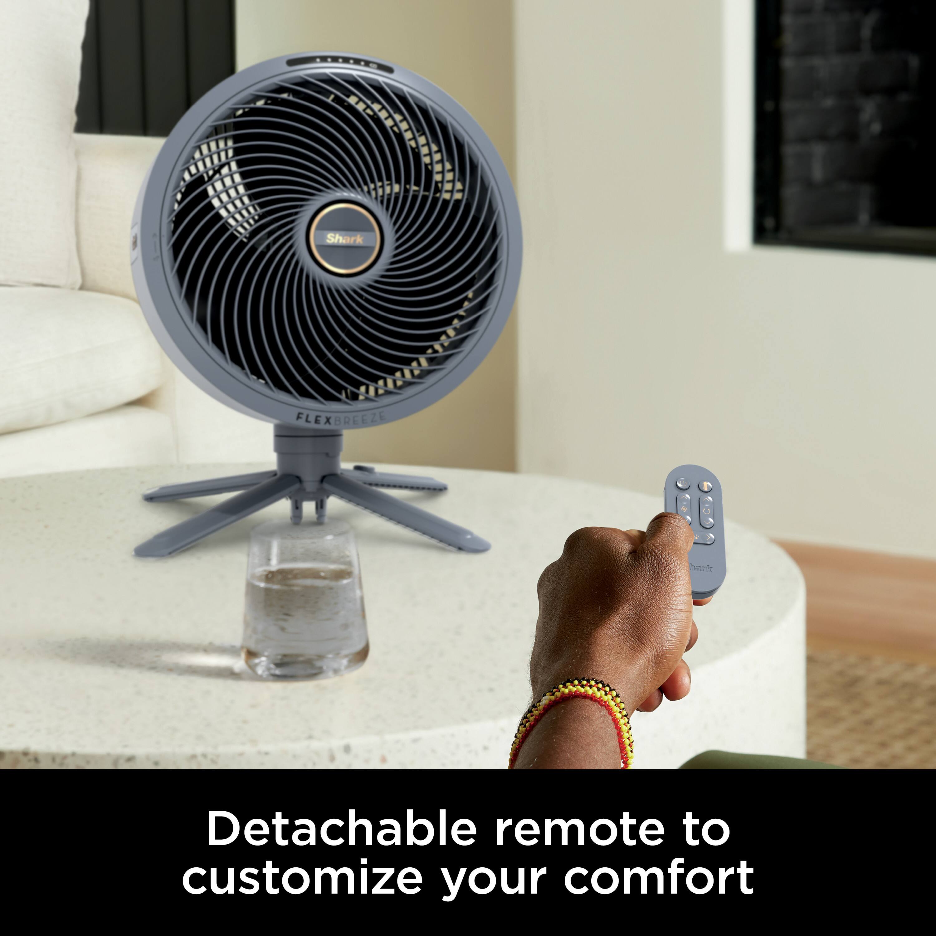 Shark FLEXBREEZE hemtt Detachable remote to customize your comfort