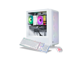 Thermaltake - Quartz R66 Gaming PC: Ryzen 5 5600, RX 6600, 16GB RGB DDR4, 1TB NVMe, WiFi, Win 11