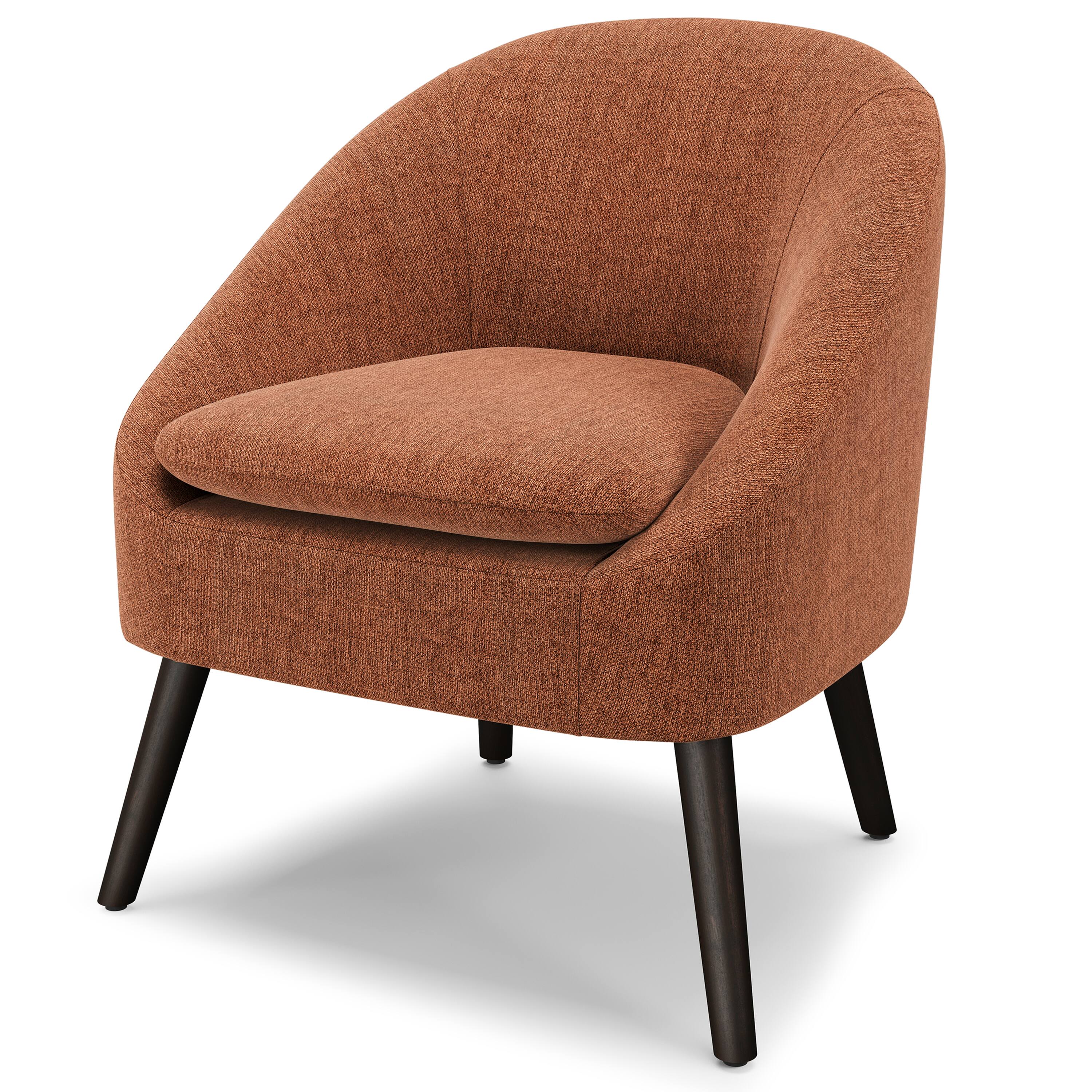 Angle. Simpli Home - Redding Accent Chair - Rust.