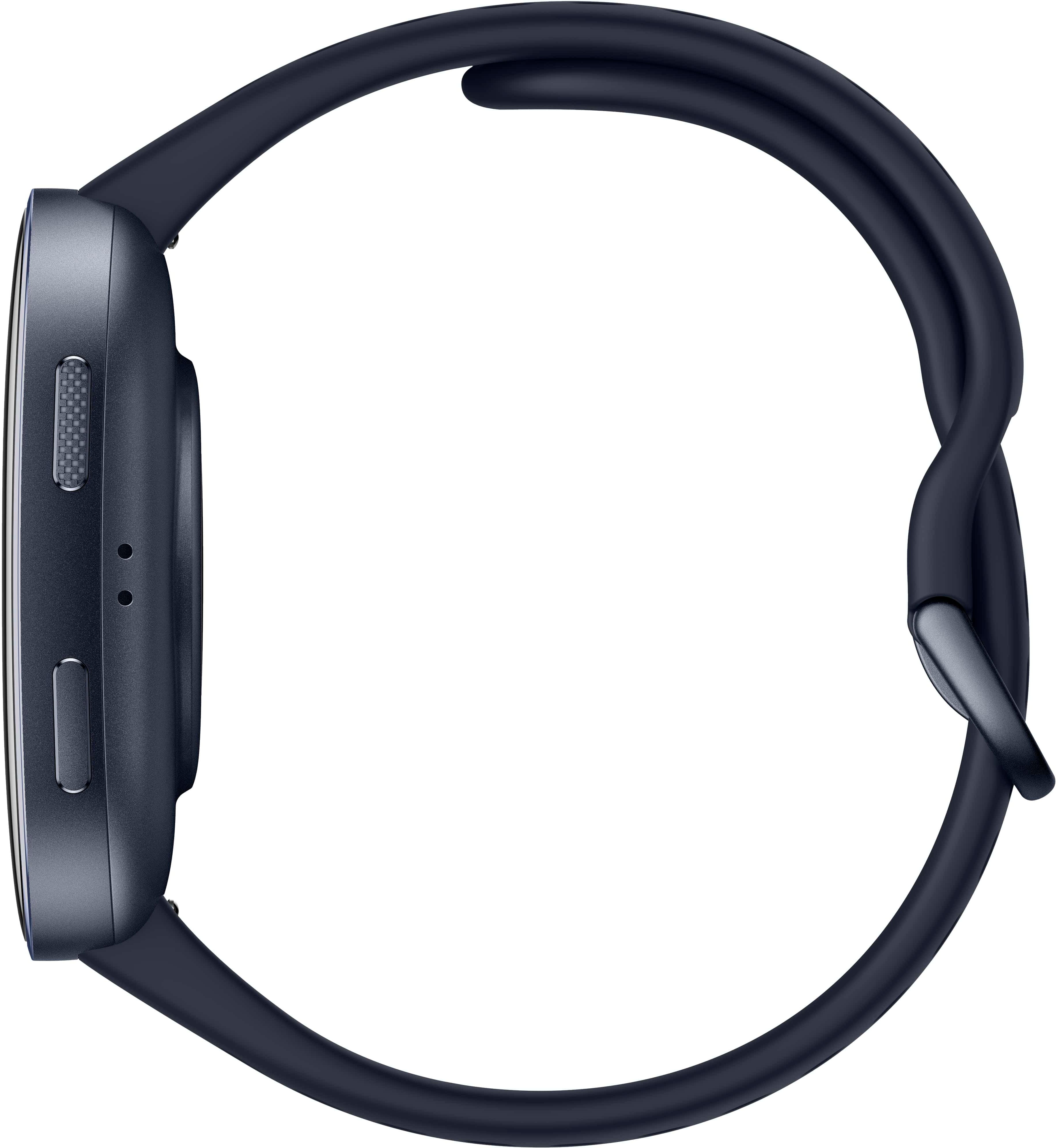 Back. Amazfit - Bip 6 Smartwatch 46mm Silicone - Black / Blue.