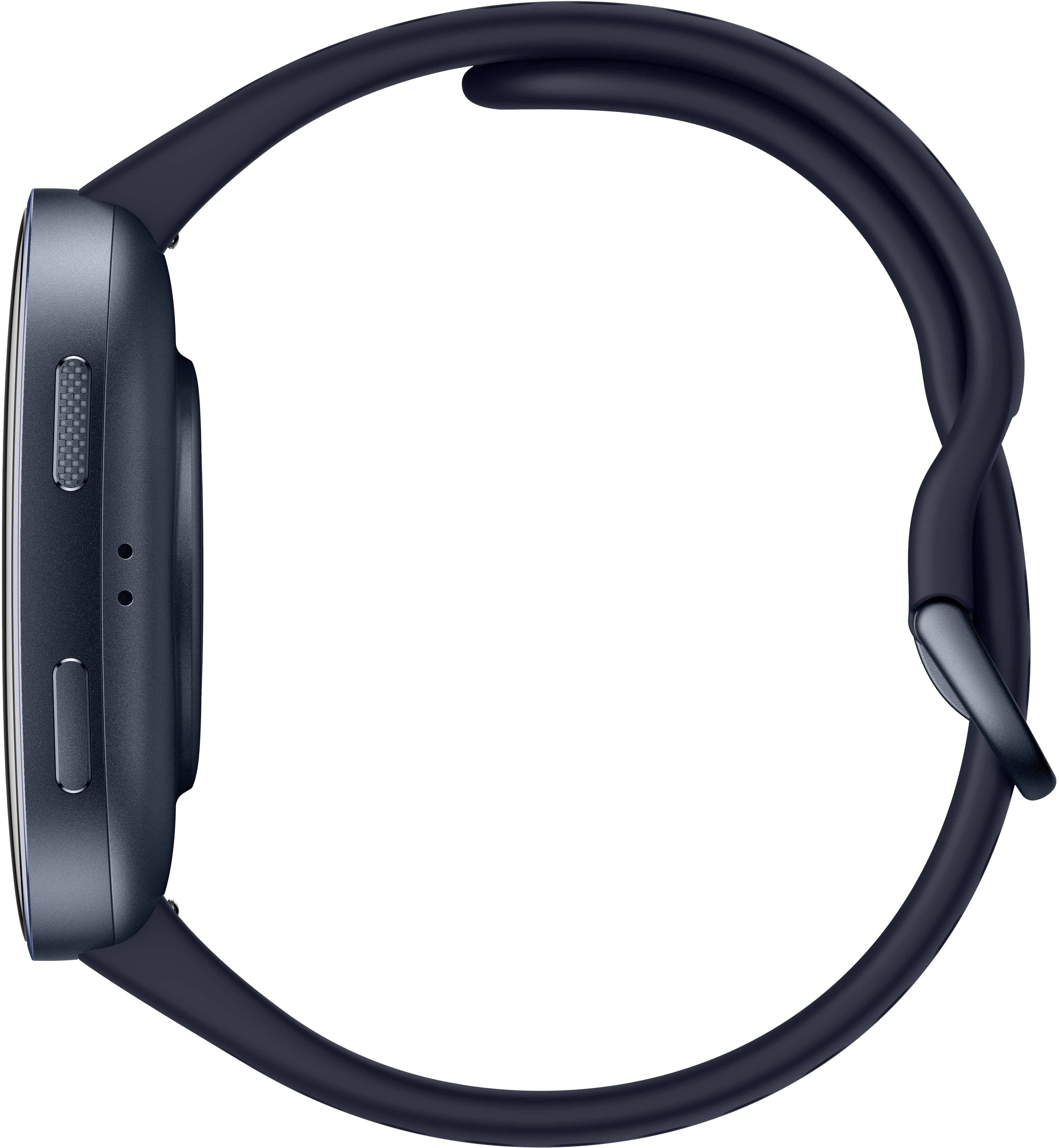 Back. Amazfit - Bip 6 Smartwatch 46mm Silicone - Black / Blue.