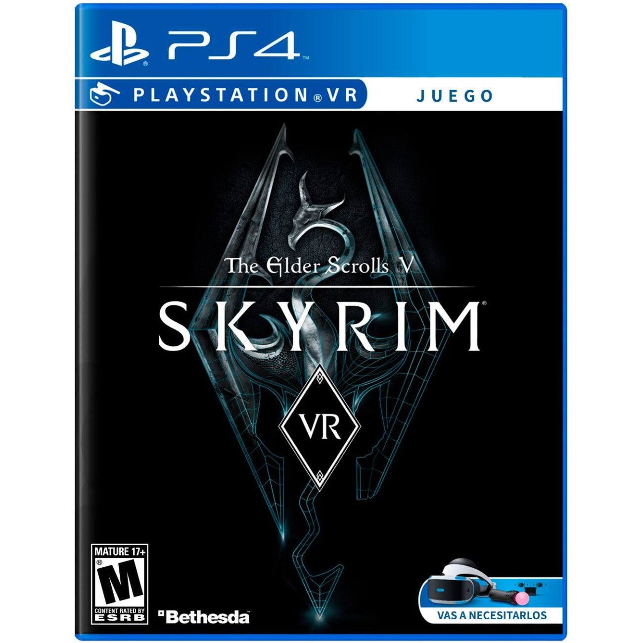 PS4™ PLAYSTATION® VR JUEGO  
The Elder Scrolls V SKYRIM VR  
MATURE 17+  
RATED BY ESRB  
Bethesda  
VAS A NECESITARLOS - M (Mature 17+)