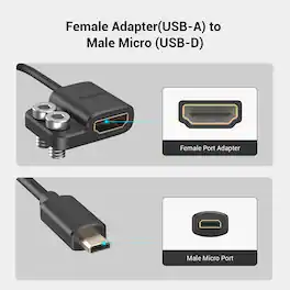 Smallrig - Ultra Slim 4K HDMI Type D to A Adapter Cable