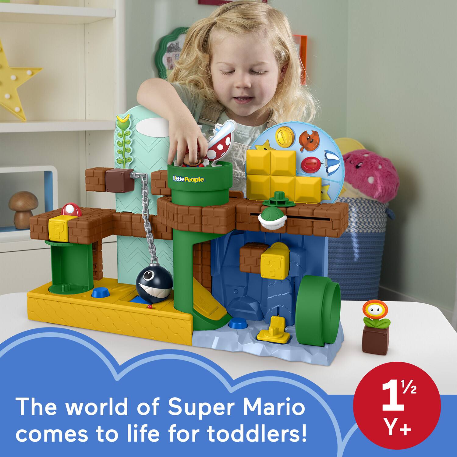 The world of Super Mario comes to life for toddlers!  
1½ Y+