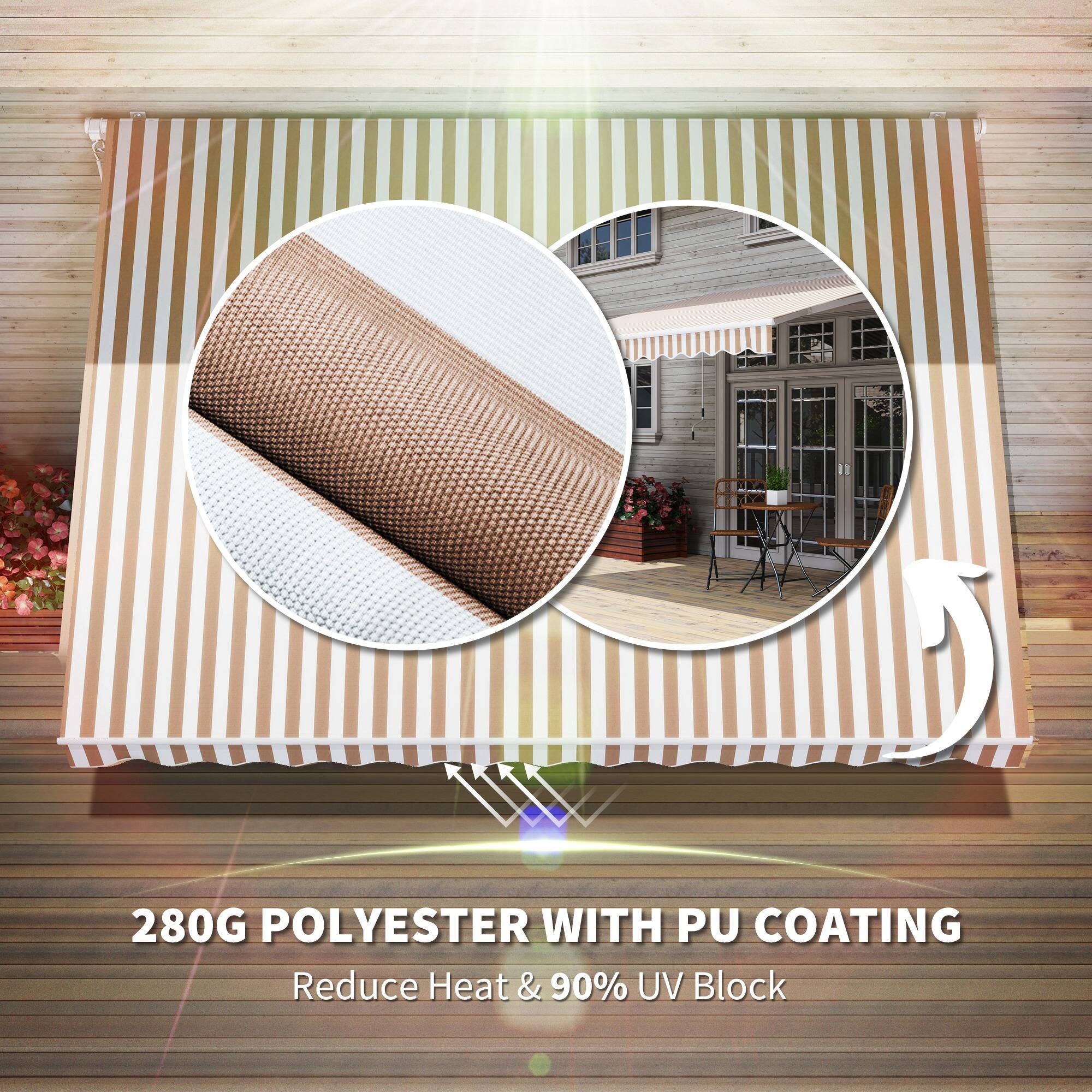 280G POLYESTER WITH PU COATING
Reduce Heat & 90% UV Block
