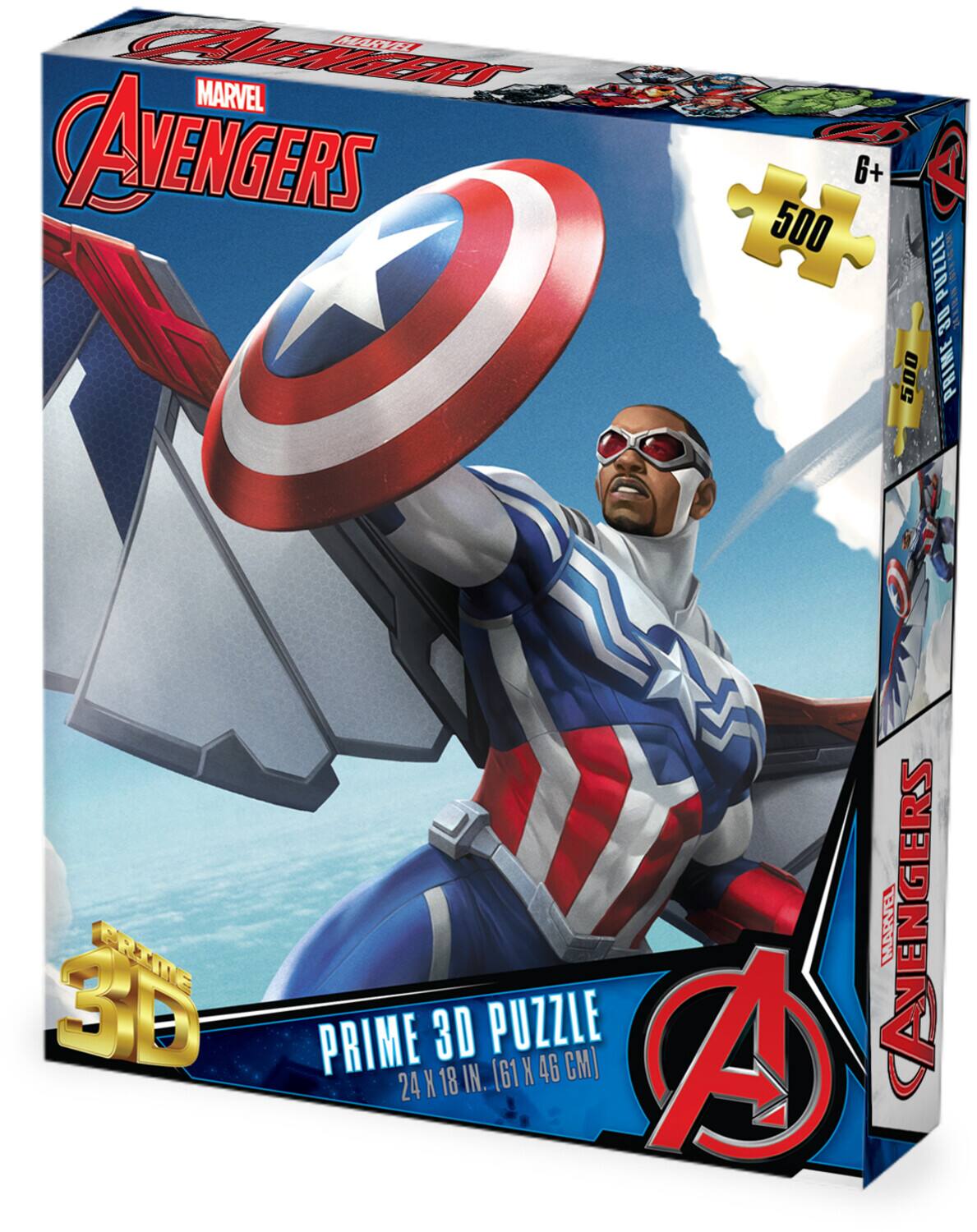 EAT HERO MARVEL AVENGERS 6+ 500 PUZZLE iW 30 BSIN 500 PRIME 3D PUZZLE A X 18 IN. (61 X 46 CM)