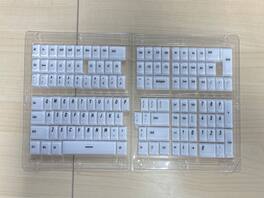 Womier - Frosted Jelly Keycaps,CSA Profile Shine Through Keys for Most US Layout Cherry MX Cross Stem Switch Mechanical Keyboards - White