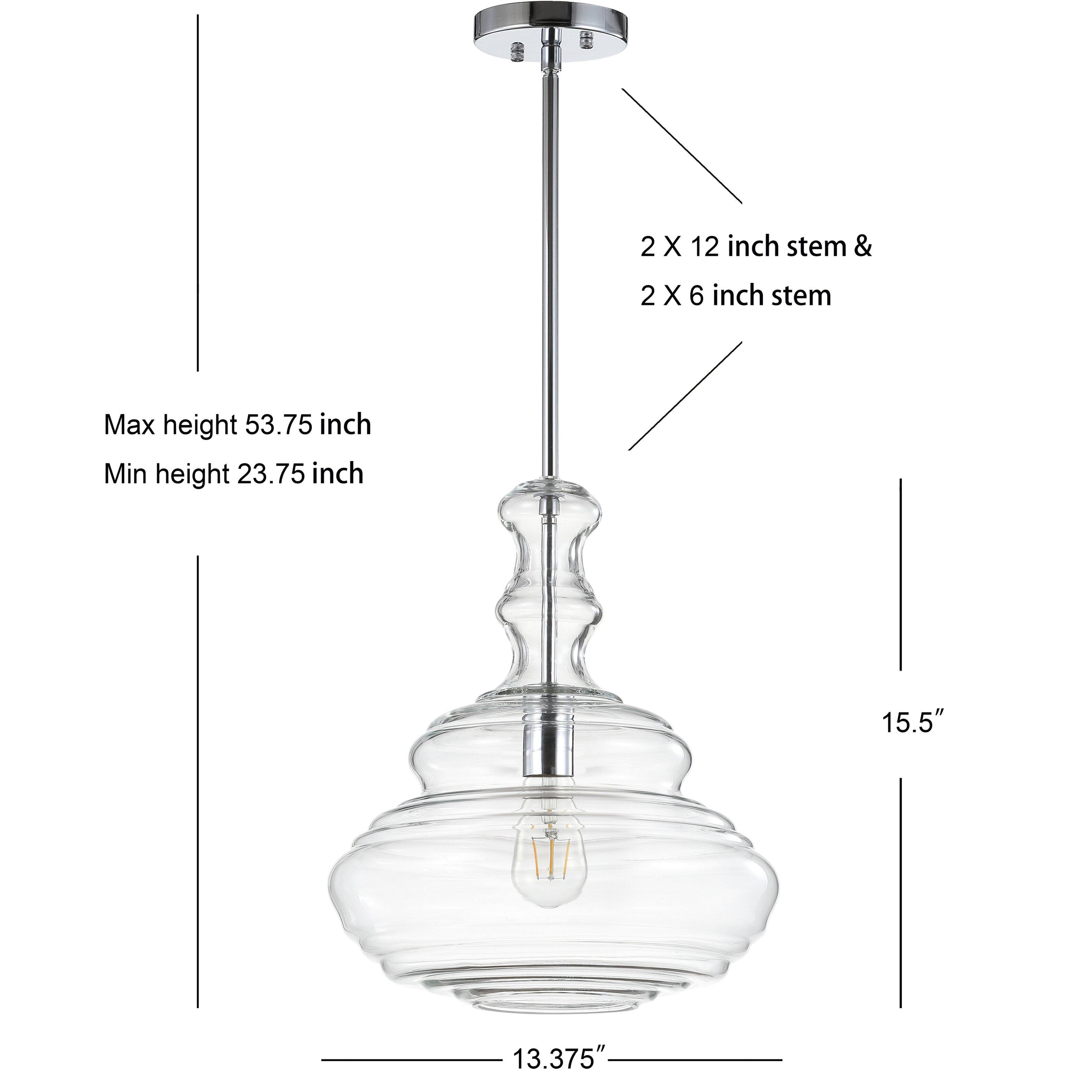 2 X 12 inch stem & 2 X 6 inch stem  
Max height 53.75 inch  
Min height 23.75 inch  
15.5"  
13.375"