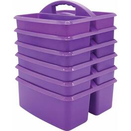 Teacher Created Resources - Purple Plastic Storage Caddy, Pack of 6