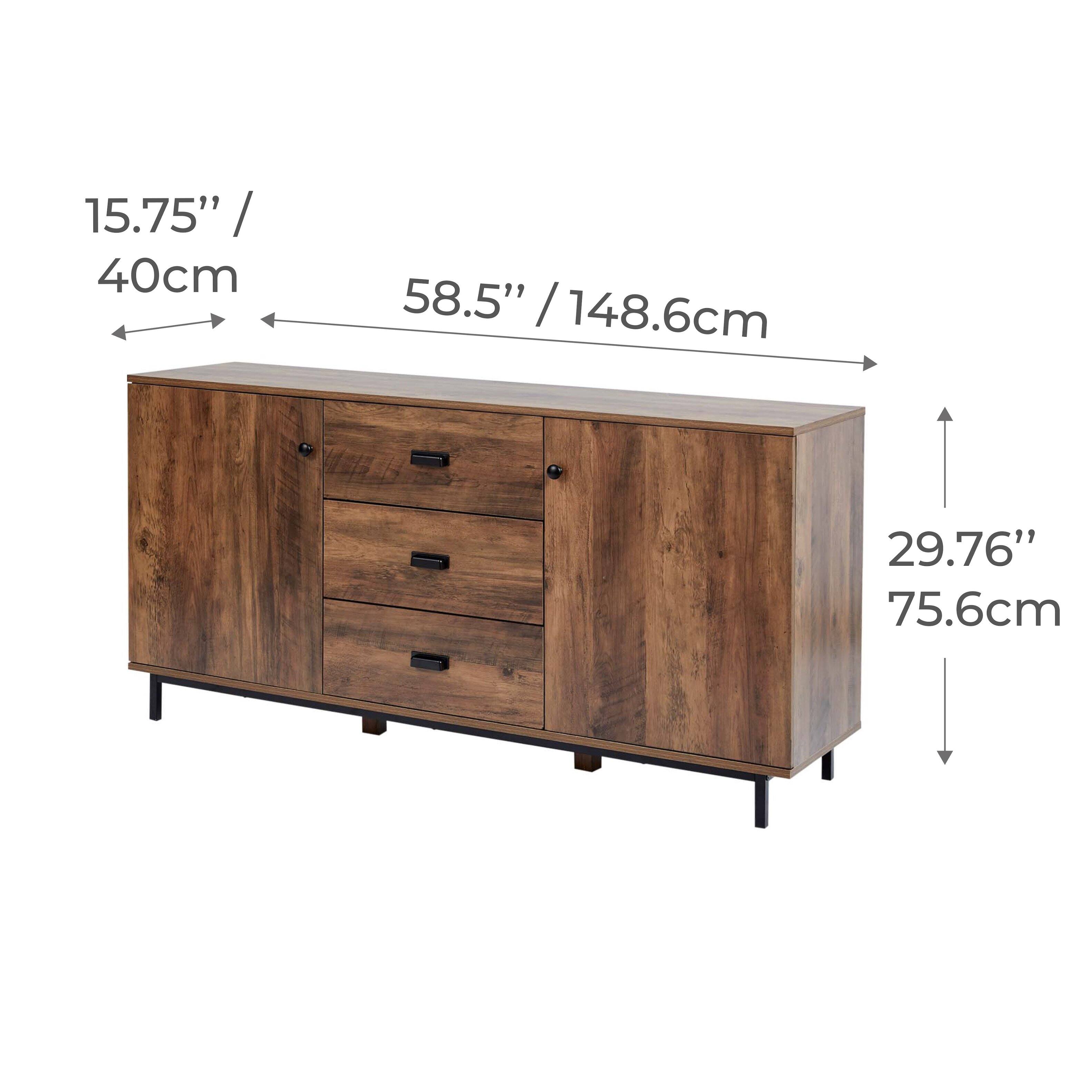 15.75" / 40cm  
58.5" / 148.6cm  
29.76" / 75.6cm