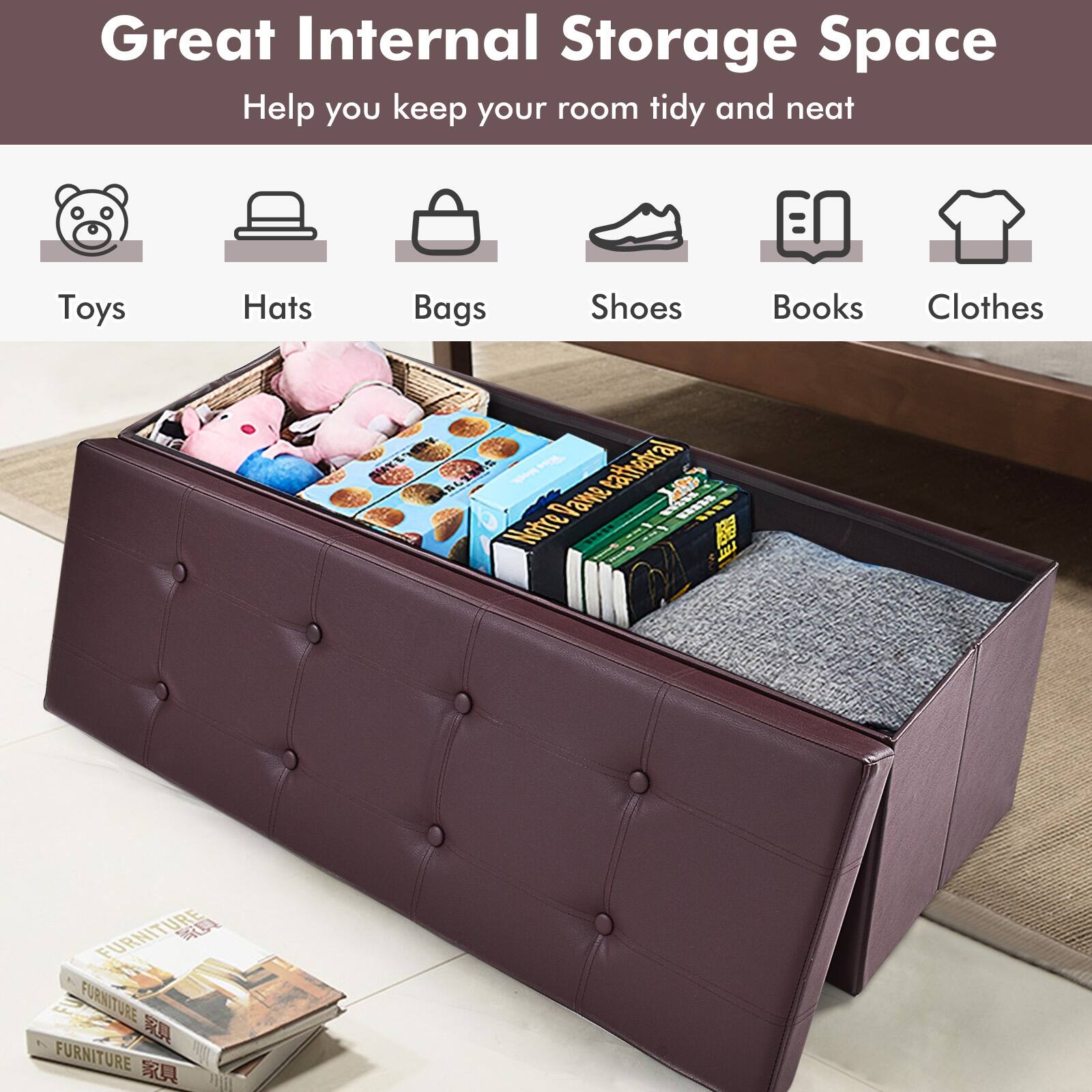 Great Internal Storage Space Help you keep your room tidy and neat Toys Hats Bags Shoes Books Clothes FURNITURE FURNITURE FURNITURE