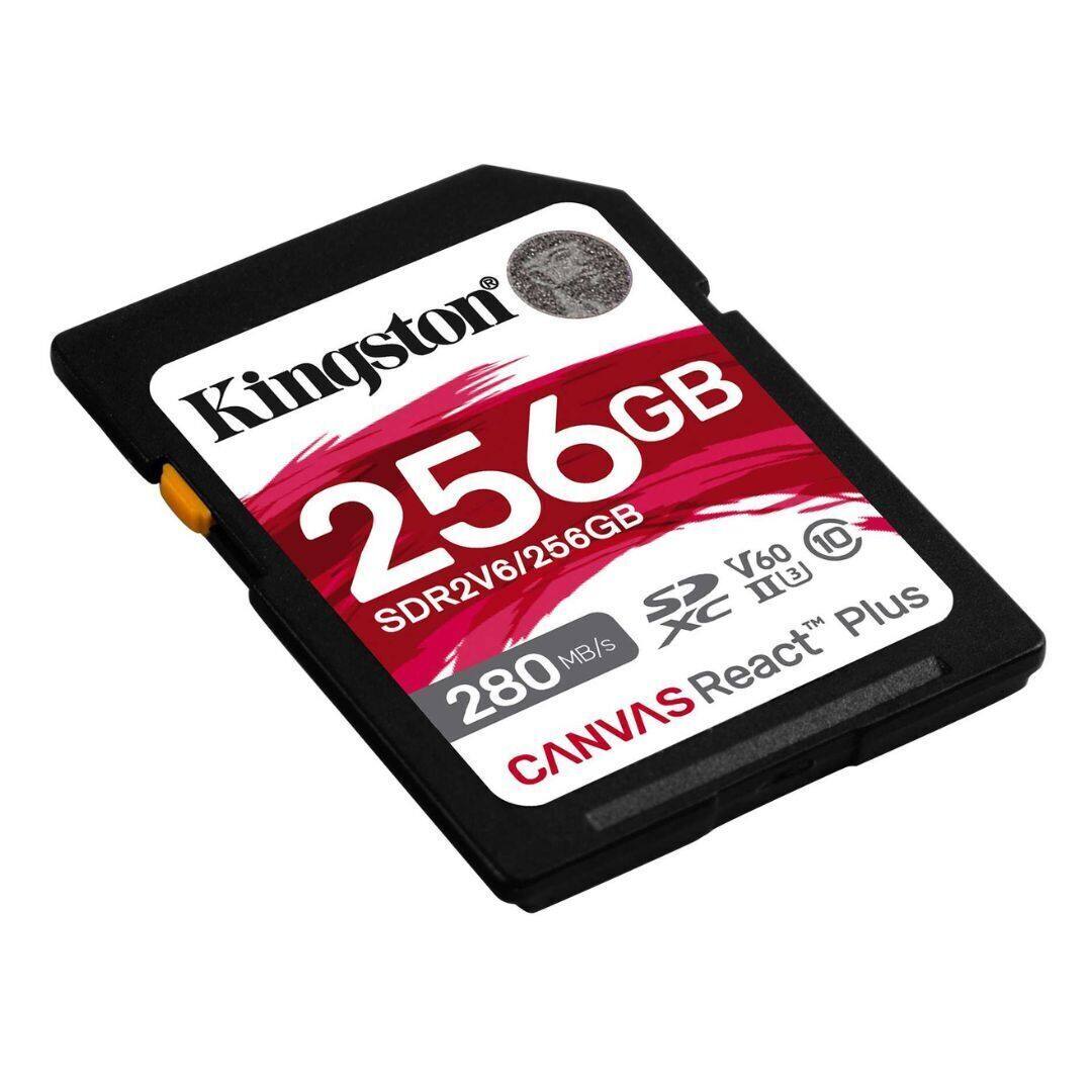 Kingston 256GB SDR2V6/256GB SP XC V60 IU 10 Plus TM MB/s React" 280 CANVAS