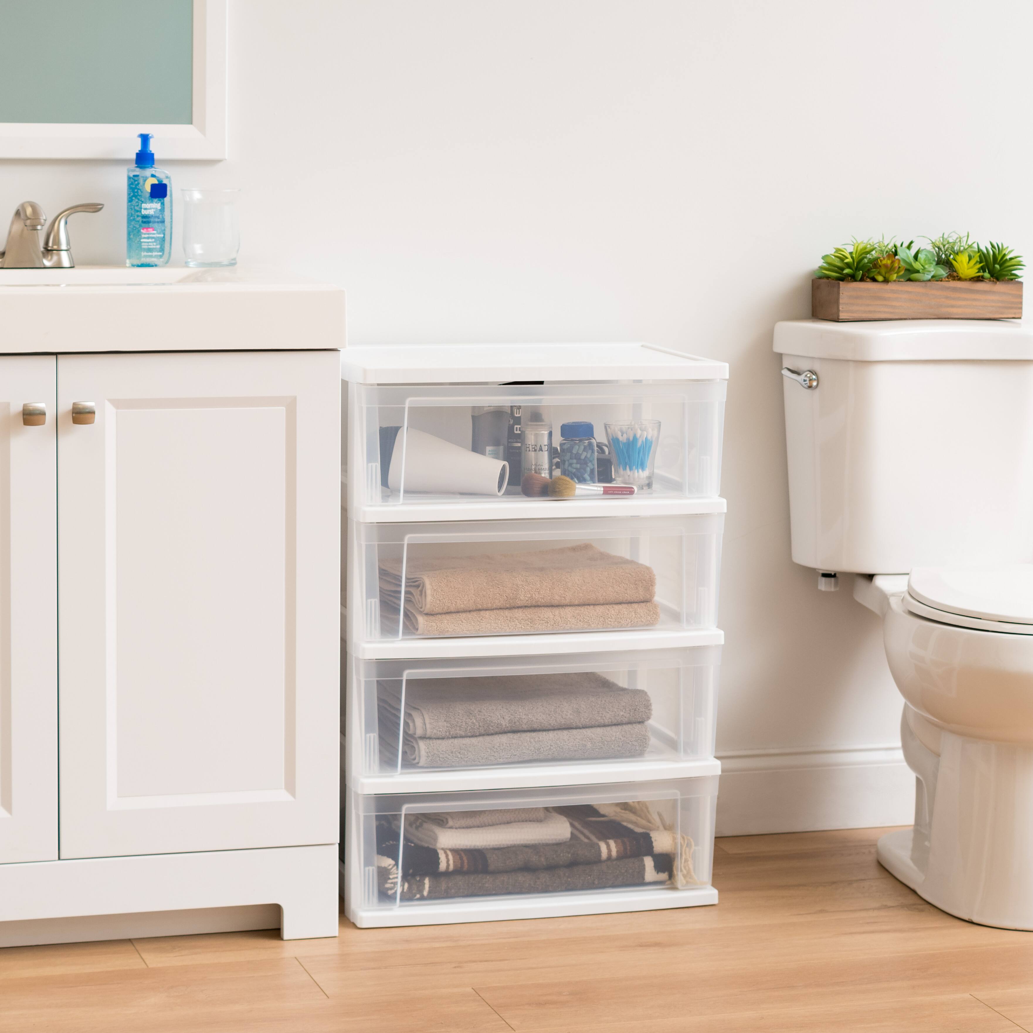 Alt View 2. IRIS USA - IRIS USA Plastic Storage Drawers Container organize for Clothes - Clear.