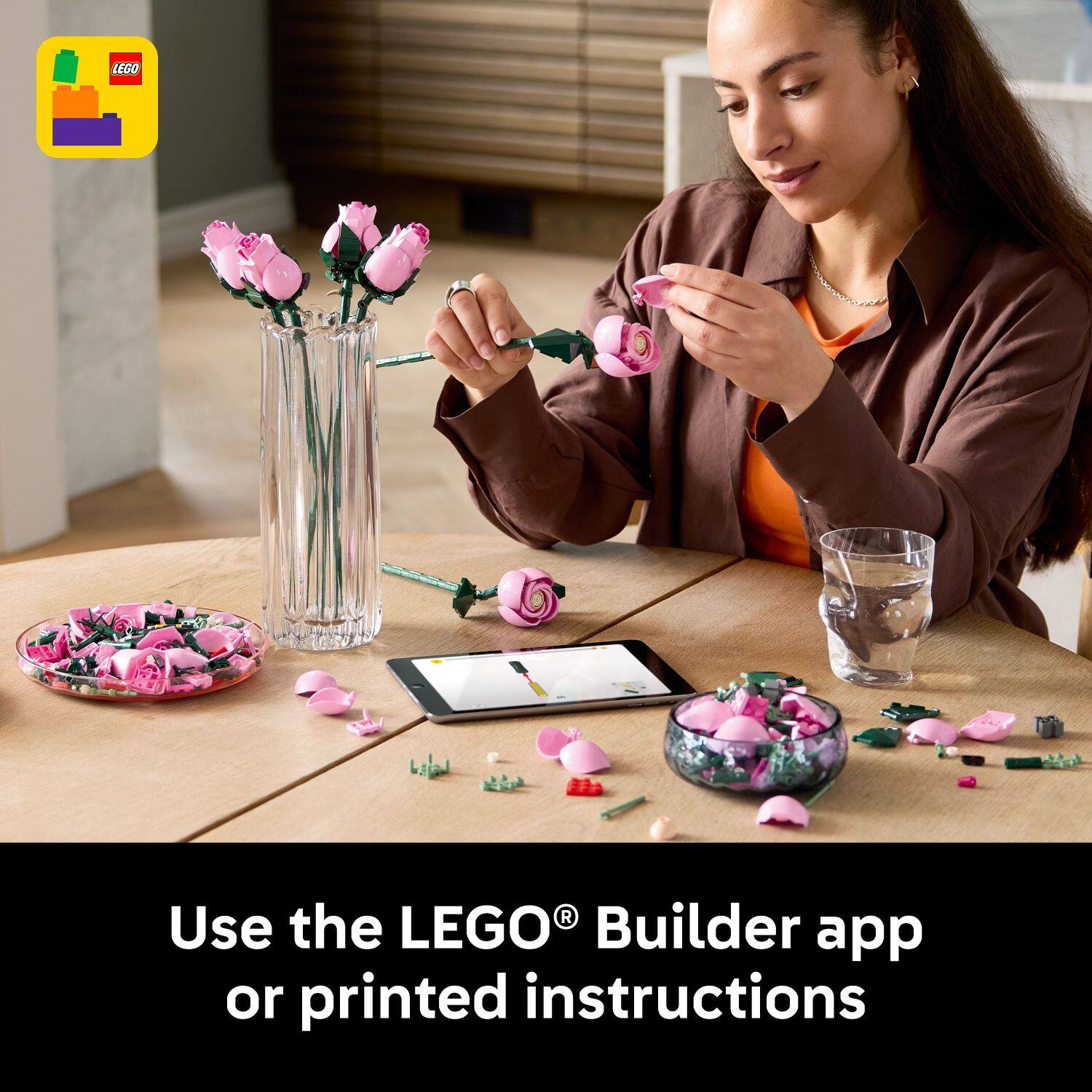 Use the LEGO® Builder app or printed instructions