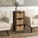 Alt View 14. Costway - 1 PC 3-Tier Nightstand with 3 Seagrass Baskets Rubber Wood X-Shaped Frames 3 Drawers - Walnut/Natural.