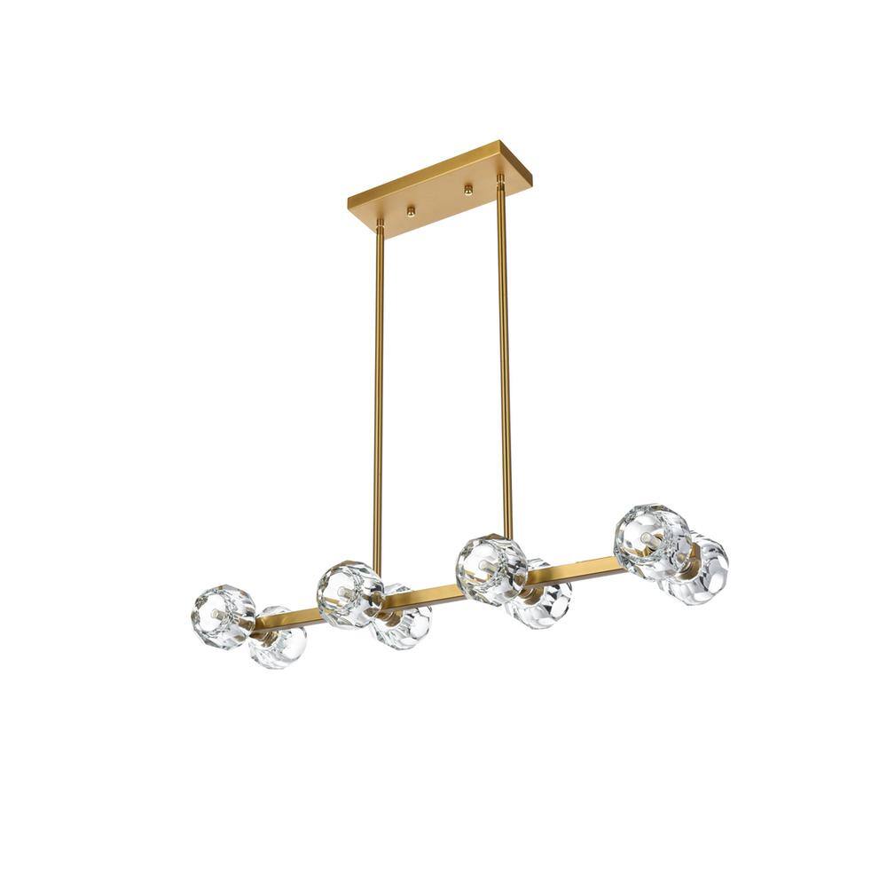 Alt View 1. Elegant Lighting - Eren 31 inch Pendant Light in Satin Gold - Satin Gold.