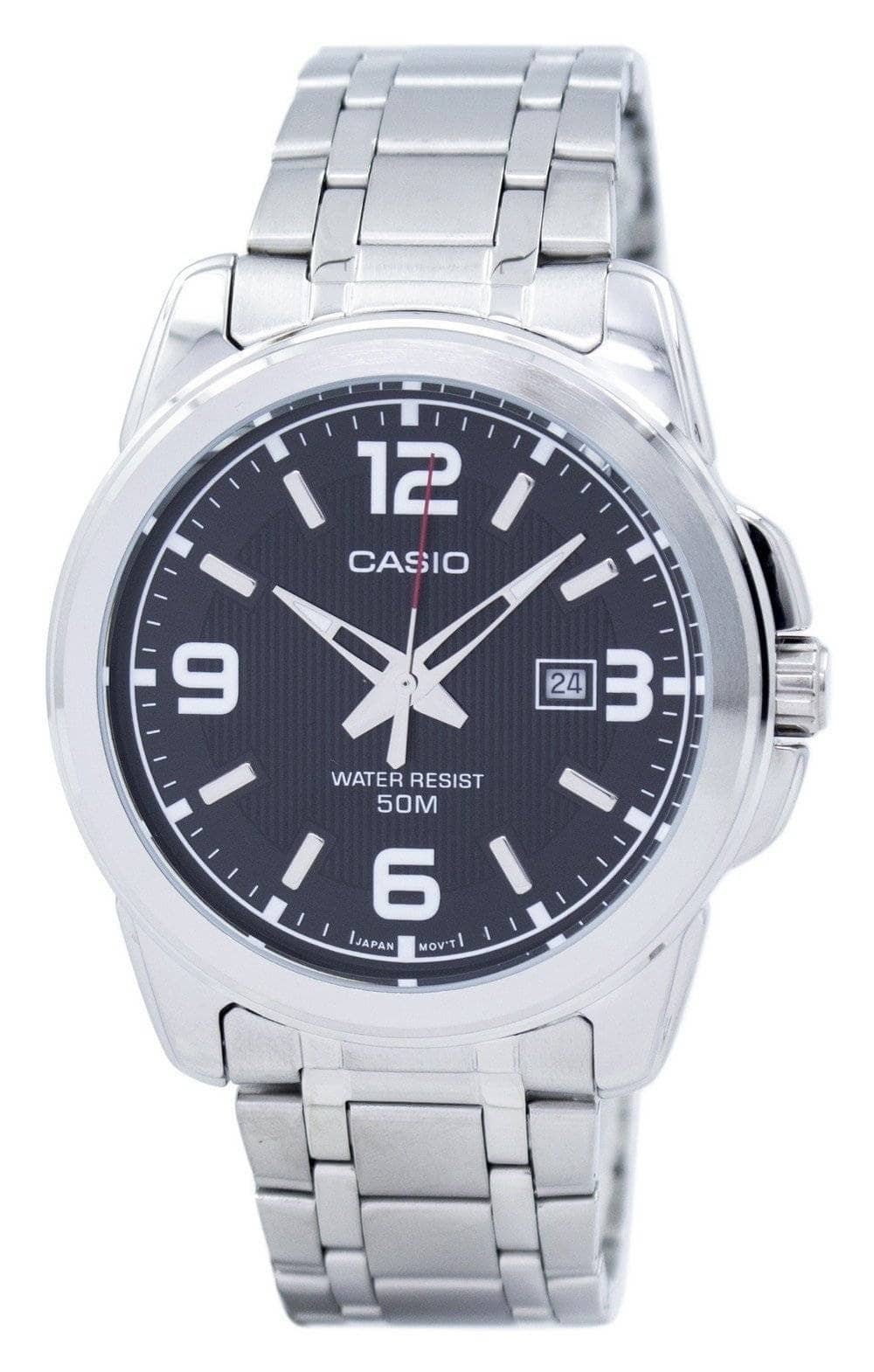 Casio - Enticer Analog Quartz MTP-1314D-1AVDF MTP1314D-1AVDF Men's Watch - Silver/Black