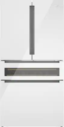 Bosch - 800 Series 36 in. Wide 20.5 Cu. Ft. French Door Bottom Freezer Freestanding Smart Refrigerator with Refreshment Center - White