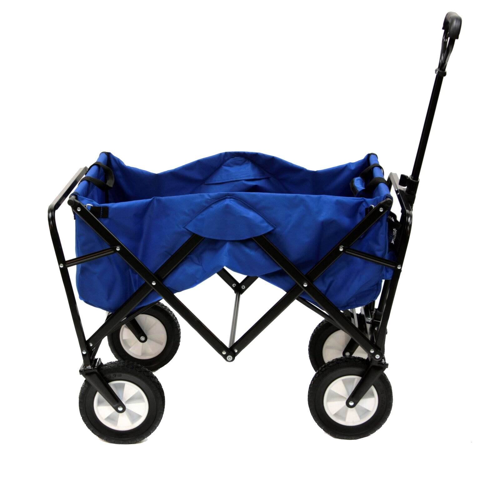 Alt View 10. Mac Sports - Mac Sports Collapsible Folding Outdoor Utility Garden Camping Wagon Cart, Blue - Solid Blue.