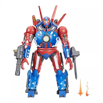 Front. Hasbro - Hasbro Marvel Legends Series Detroit Steel Iron Man 9" Action Figure - Red.