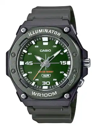 ILLUMINATOR
CASIO
WATER RESIST
WR100M
LIGHT
