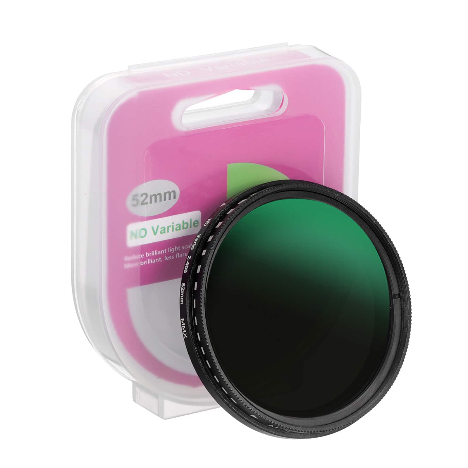Unique Bargains - 52mm ND Filter, Variable ND2-ND400 Adjustable Neutral Density Slim Optical with Cap for Vlog