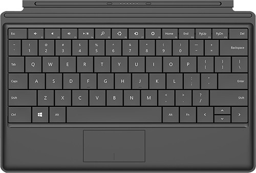  Microsoft - Type Cover for Surface - Black