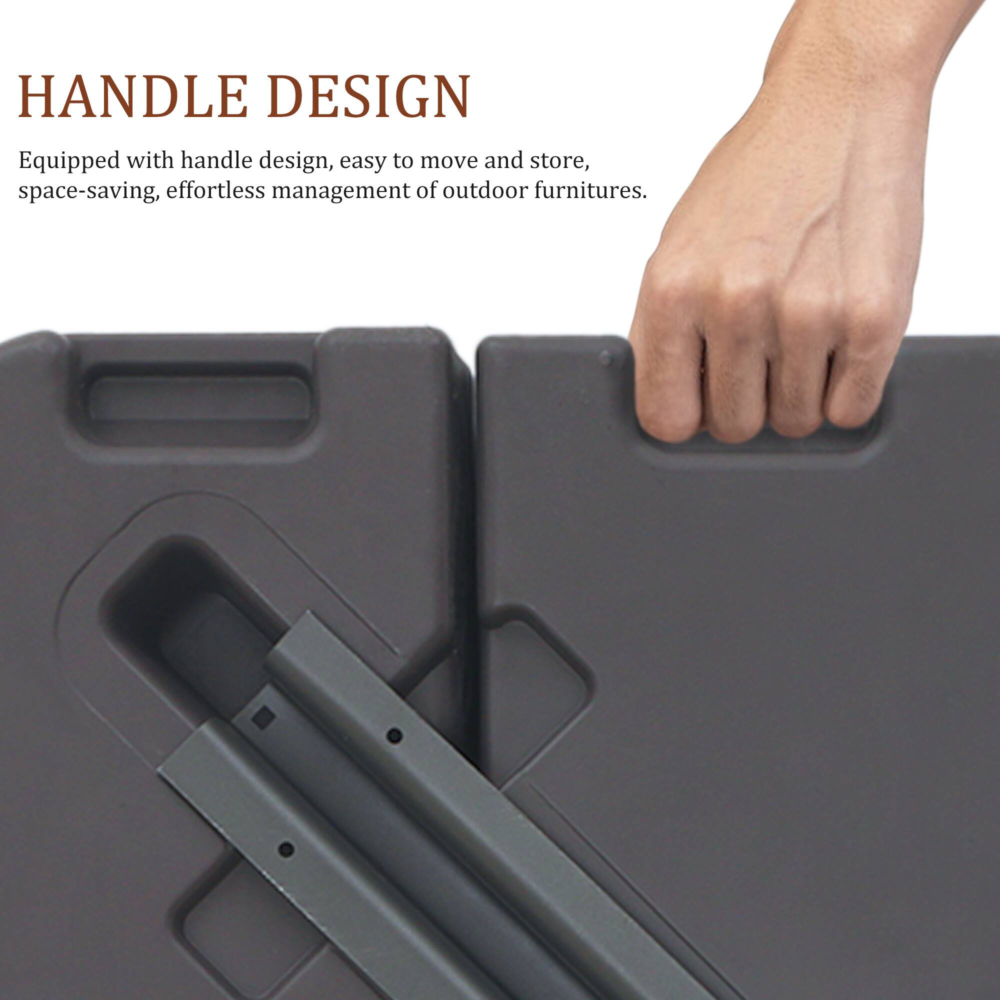 HANDLE DESIGN  
Equipped with handle design, easy to move and store, space-saving, effortless management of outdoor furniture.