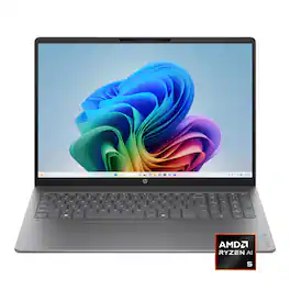 HP - OmniBook 5 - 16" 2K Touchscreen Laptop - AMD Ryzen AI 5 330 (2025) - 16GB Memory - 512GB SSD - Copilot+ PC - Meteor Silver