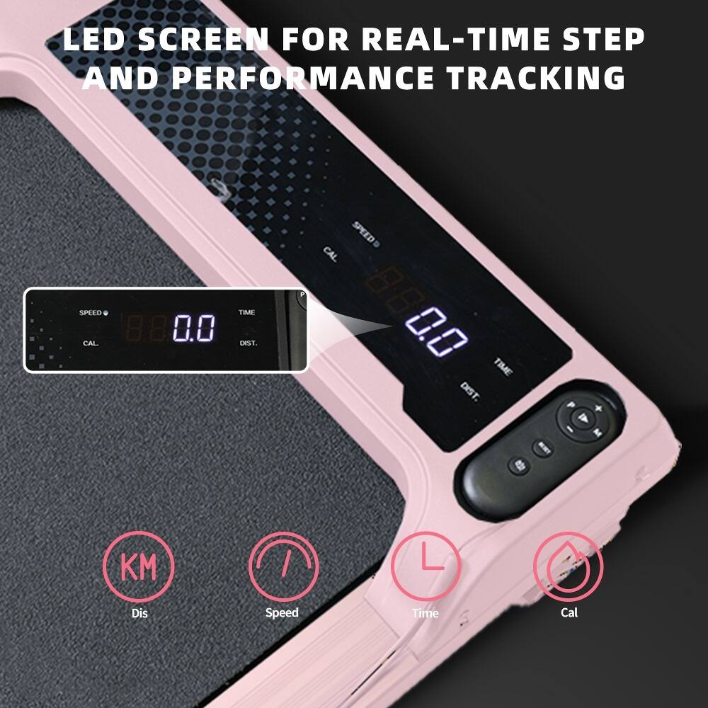 LED SCREEN FOR REAL-TIME STEP AND PERFORMANCE TRACKING

SPEED 8.80.0 TIME
CAL DIST. SPEED D CAL 88 0.0 TIME DIST. P V e KM L Dis Speed Time Cal