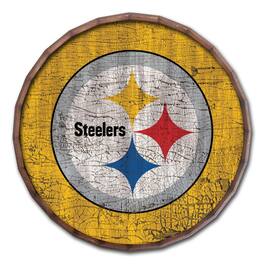 Fan Creations - Pittsburgh Steelers 24" Cracked Color Barrel Top Sign - Multicolor
