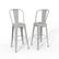 Angle Zoom. Simpli Home - Fletcher Metal Bar Stool (Set of 2) - White.