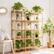 Alt View 3. Costway - Multifunctional Bamboo Shelf Flower Plant Stand Display Storage Rack Unit Closet - Natural.