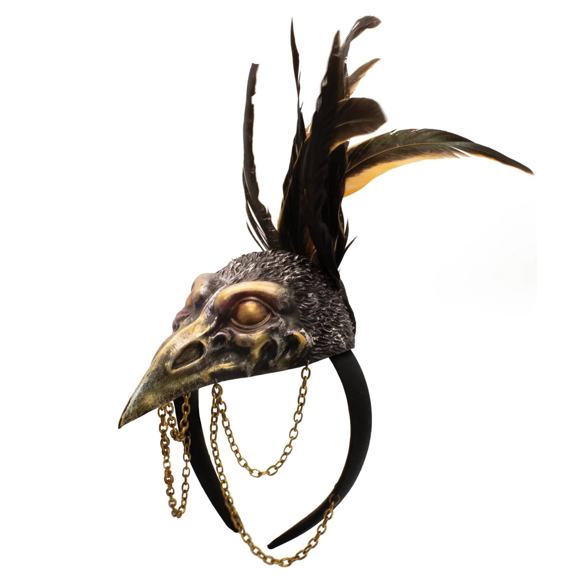 Alt View 1. Underwraps - Black Crow Voodoo Adult Costume Headpiece - Black.