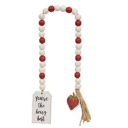 BreeBe - "You're the Berry Best" Strawberry Bead Garland - Multicolor