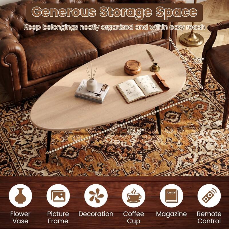 Generous Storage Space  
Keep belongings neatly organized and within easy reach

22"  
42.5"

- Flower Vase
- Picture Frame
- Decoration
- Coffee Cup
- Magazine
- Remote Control