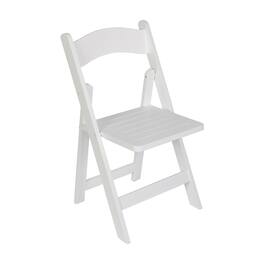 Flash Furniture - Holden Commercial Grade Solid Wood Folding Dining Chair - White