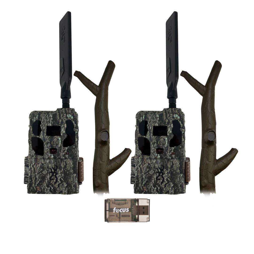 Front. Browning - Browning Trail Camera Defender 46MP HD AI Wireless Pro Scout Max Bundle.