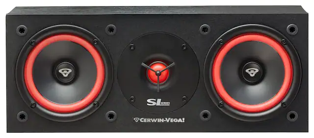 Front. Cerwin Vega - SL Series 2-Way Center-Channel Speaker - Black.