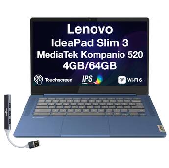Lenovo IdeaPad Slim 3 Chromebook(MediaTek Kompanio 520,4GB,64GB Lenovo IdeaPad Slim 3 Chromebook(MediaTek Kompanio 520,4GB,64GB