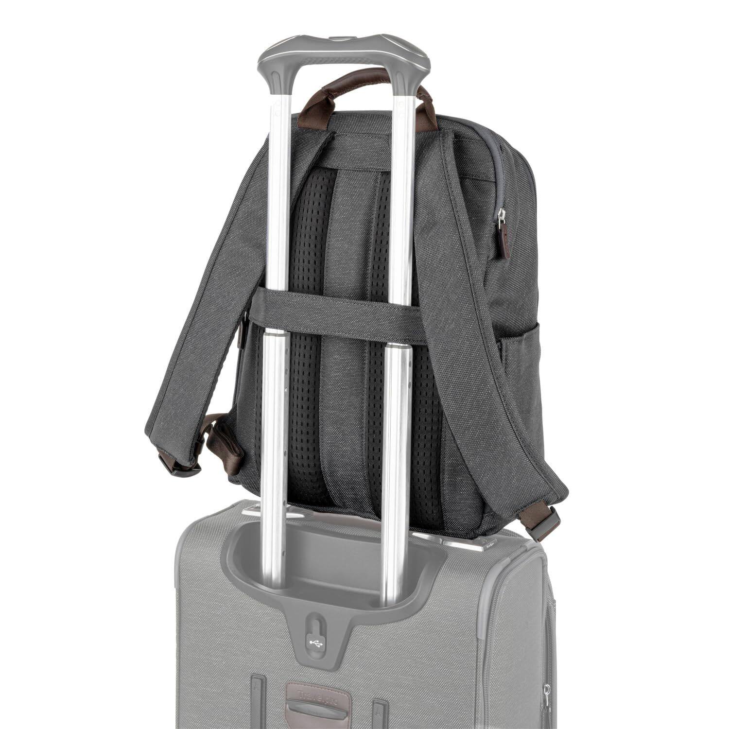 Alt View 1. Travelpro - Travelpro Platinum Elite Laptop Travel Backpack, Fits up to 16 Inch Laptop - Grey.