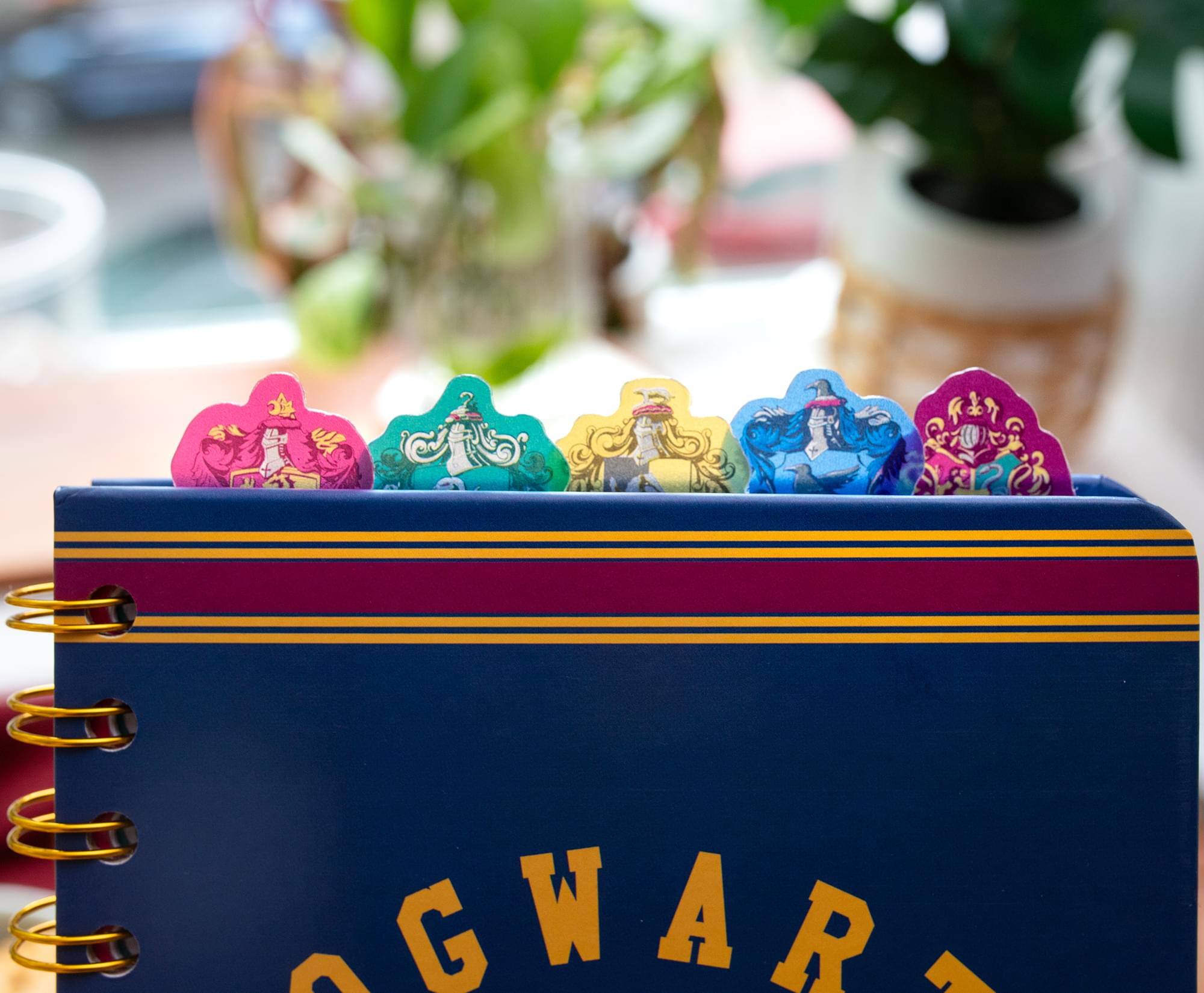 Alt View 3. Silver Buffalo - Harry Potter Hogwarts 5-Tab Spiral Notebook With 75 Sheets - Blue.