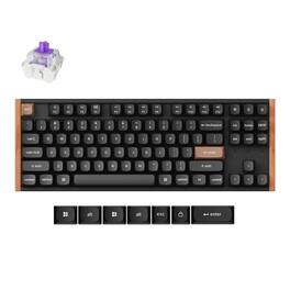 Keychron - K8 HE 80% Wireless RGB Magnetic Keyboard with Hot-Swappable Nebula Switch and QMK and Built-in AI Launcher - Black