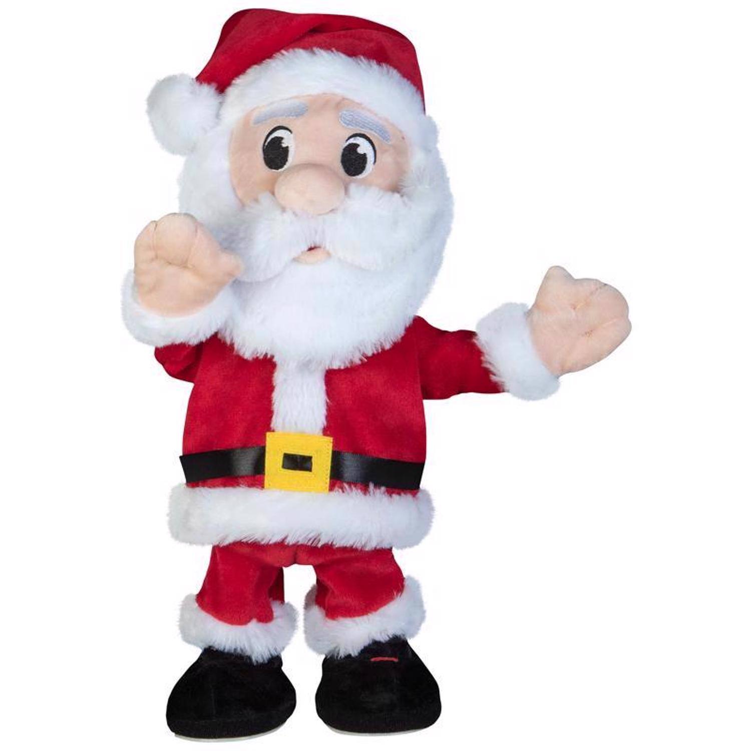 Front. Gemmy - Gemmy Multicolored Hands in the Air Dancing Santa Animated Decor 14.57 in. (Case of 6) - Multicolored.