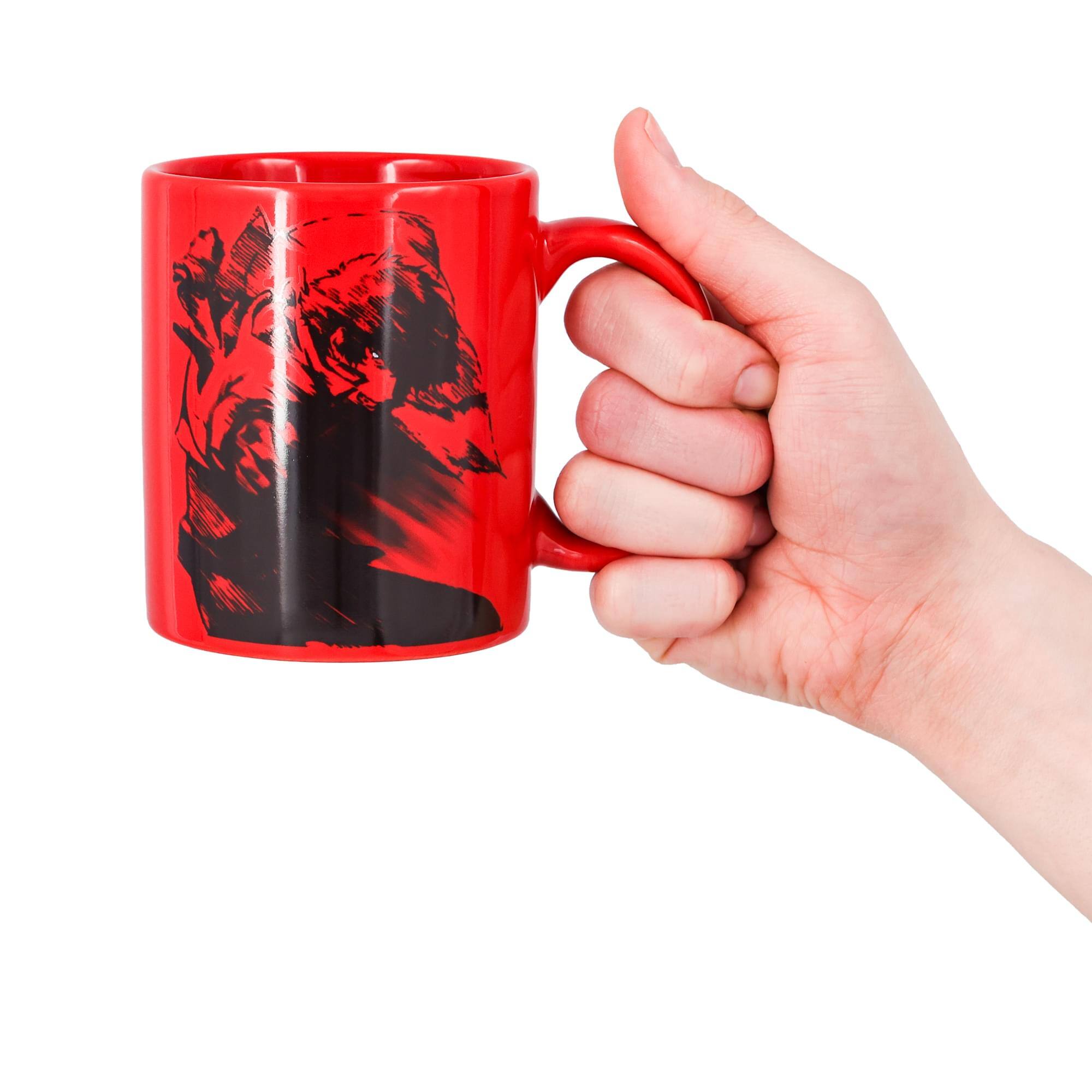 Alt View 2. Just Funky - Cowboy Bebop Spike Spiegel Sketch 11oz Ceramic Mug - Red.