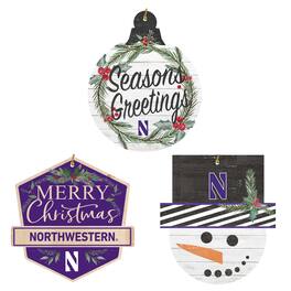 Jardine - Northwestern Wildcats Ornament Bundle - White